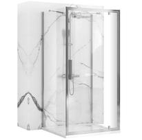 Dušo kabina Rea Rapid Swing II KPL-09120, 3-sienų, stačiakampė, be padėklo, 90 cm x 100 cm x 195 cm, chromo sp./grūdintas