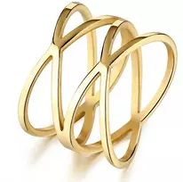 Troli Intertwined auksinis-plated ring KRS-275