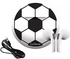 Lexibook - Į ausis įdedamos „Bluetooth®“ ausinės futbolui su įkrovimo dėklu (HPBT05FO)
