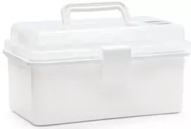 TOYMAX - Dėžė su įdėklu, 20x10x10 cm, balta/skaidri (714222)