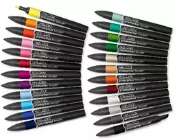 Winsor & Newton - Teptukų rinkinys - Studentams, dizaineriams - 24 vnt. + dėklas