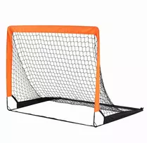 Vaikiški futbolo vartai su stiklo pluošto lankais, sulankstomi, oranžiniai, 120 × 96 × 96 cm, 2 vnt.