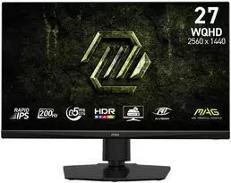 Monitorius LCD MonitorMSI27 "2560 x 1440 pixelsWide Quad HDNative aspect ratio 16:9LEDFlatMAG272QPFE20 MAG 272QPF E20 (4711377380201)