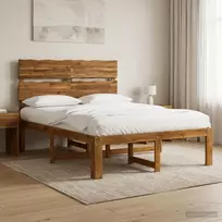 Lova Dviejų lovų rėmas su galvūgaliu ROSTOCK Natūrali 137 x 190 cm