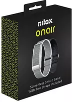 Išmanusis laikrodis Fitneso Apyrankė - Nilox ONAIR Sidabrinė/Juoda
