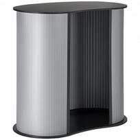 Parodų stalas, 90x49x94 cm, juodas, sulankstomas ekspozicinis stalas