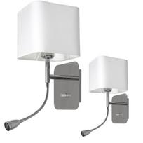 Sieninis šviestuvas NAPOLI WHITE/CHROME 1xE27 + 1W LED