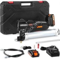 Akumuliatorinė tepimo pompa – 20 V, 10 000 PSI, 500 g talpa, su 2 akumuliatoriais ir įkrovikliu