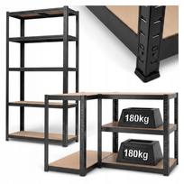 Metalinė sandėliavimo lentyna, 180x90x40 cm, 5 lentynos, 900 kg, cinkuota ir dažyta