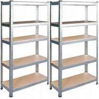 Metalinės sandėliavimo lentynos HUMBERG, 2 vnt., 180x90x40 cm, 875 kg, garažui