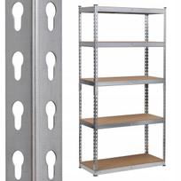 Metalinė lentyna RIVET STRONG, 5 lentynos, 265 kg, 180x90x40 cm, DOOC