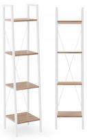 Knygų lentyna LOFT BOOKCASE NARVIK REG1, siaura, balta