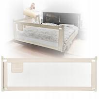 Apsauginė lovos tvorelė vaikams PRIMABOBO CLASSIC 200 cm, aukšta, smėlio spalvos