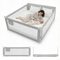 Lovos apsauginė tvorelė PRIMABOBO CLASSIC, 200x160 cm, 3 vnt., sulankstoma, pilka