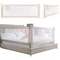Lovos apsauginė tvorelė PRIMABOBO CLASSIC, 200x180 cm, 3 vnt., sulankstoma, smėlio spalvos