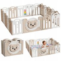 Vaikiška žaidimų maniežas PLAYPEN, 185 cm, smėlio spalvos