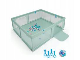 Vaikų žaidimų maniežas Square Toys, sulankstomas, su įėjimu, 200x180 cm