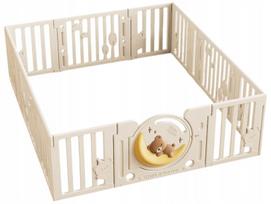 Vaikiška maniežas PLAYPEN MISIO, didelis, sulankstomas, modulinė konstrukcija