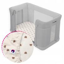 Muslino paklodė su guma Chicco FOREVER NEXT2ME 58x110, Bear Grille