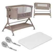 Kūdikio lovytė–lopšys LIONELO LEONIE PLUS 3in1, taupe spalvos