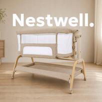 Kūdikio lovytė Concepthood Nestwell su patalyne, smėlio spalvos