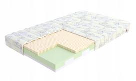 Vaikiškas čiužinys 80x160, lateksinis, su neperšlampamu dinozauro užvalkalu