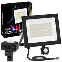 Lauko LED prožektorius su judesio ir prieblandos jutikliu, 50W, 4500 lm, 4000K