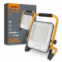 Nešiojamas LED prožektorius VIDEX, 50W, 1600 lm, 5000K, su USB-C ir powerbank funkcija, reguliuojamas