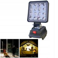 Darbinė LED lempa 18V, 16 LED, 27W, 2 USB