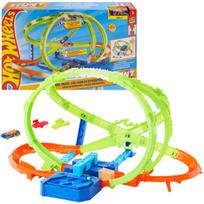 Interaktyvi lenktynių trasa Hot Wheels Stunt Tracks Hypersphere Crash Mattel, įvairių spalvų, JMG48