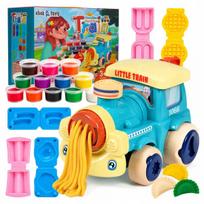 Plastilinas lipni masė makaronų gaminimo mašinėlė traukinys kūrybinis rinkinys vaikams 43 elementai „click4toys“