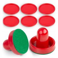 Rinkinys Air Hockey: 2 atmušalai, 6 rituliai, veltinys
