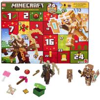 Advento kalendorius su žaislinėmis figūrėlėmis ir aksesuarais Minecraft Mattel, JMP70, 24 dalių