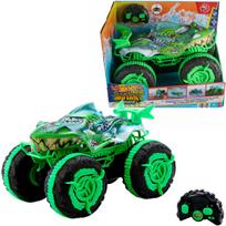 Radijo bangomis valdoma mašinėlė Hot Wheels Monster Trucks All-Terrain Great Bite Mattel, žalia/juoda, JMM76