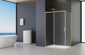 Dušo kabina Treviso Gold 120x80x195cm Skaidrus stiklas 6mm
