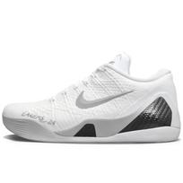 Nike Kobe 9 Cushioning Slip Resistant Abrasion Resistant Low top Basketball Shoes Unisex Gray White FZ7334-100(Team501-) 38.5 white