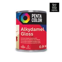 Emaliniai dažai, universalūs Pentacolor Alkydamel, blizgus, 0.9 kg, juoda sp.