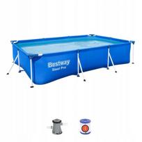 Lauko baseinas BESTWAY Deluxe Steel Pro 300x201x66 cm su siurbliu ir filtru