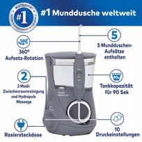 Dantų irigatorius WATERPIK Ultra Professional, 7 antgaliai, pilkas, WP-667EU