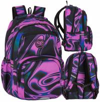 Mokyklinė kuprinė CoolPack, daug skyrių, didelė, amethyst