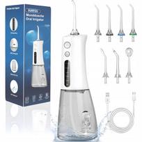 Belaidis dantų irigatorius, 5 režimai, 7 antgaliai, 300 ml, USB