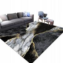 Svetainės kilimas 100x150 cm, pilkas, modernus, 3D efektas