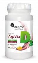Maisto papildas ALINESS Vitaminas D3 2000 TV, veganiškas, 120 kaps.