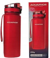 Vandens butelis Aquaphor City 0,5 l, raudonas, su filtru
