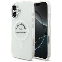 Karl Lagerfeld IML Karl RSG logotipo magnetinis dėklas telefonui iPhone 17 - skaidrus