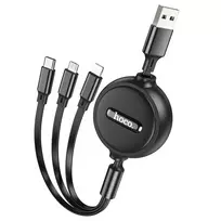 HOCO Hoco X75 3-in-1 data transfer and charging cable | USB-A to Lightning, Micro USB, USB-C | 10W | 1m | black
