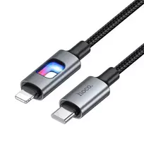 HOCO Hoco U144 data transfer and charging cable | USB-C to Lightning | PD | 27W | with LED display | 1.2m | black