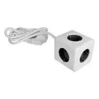 OEM Power strip cube 5 sockets max 3680W with 1.4m power cable E03 white