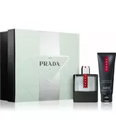 Prada Set: Luna Rossa Carbon, Eau De Toilette, For Men, 50 ml + Luna Rossa Carbon, Revitalized, Shower Gel, Body, 75 ml