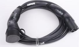 No Name Evaka EV Charging Cable Type 2-Type 2, 22 kW, 32 A, 5 x 6 mm2, 1 x 0.5 mm2, 7 m | ITGAM3872 | Black